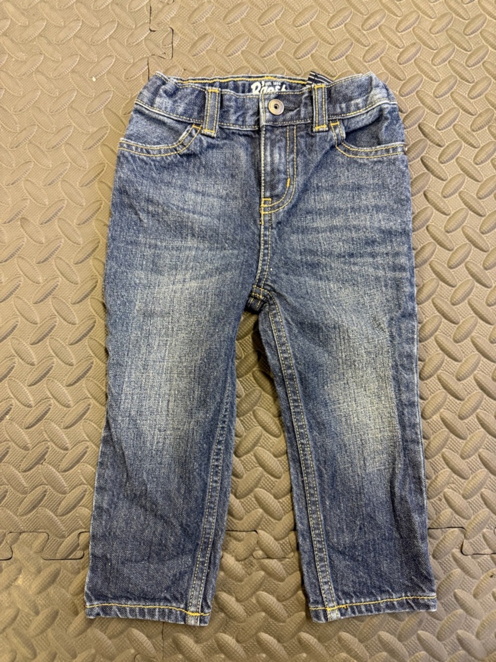 OshKosh B'gosh Kids Indigo Denim Jeans with Yellow Stitching